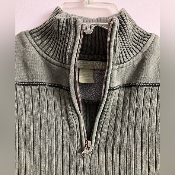 Xtreme Gear Men’s Pullover Knit 1/4 Zipper Top/Sweater, M, Faded Olive Green - Picture 4 of 4